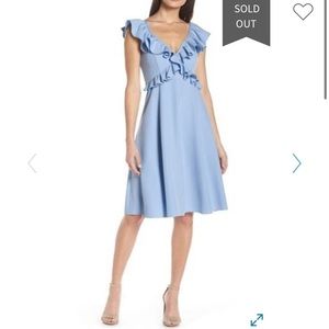 Chelsea28 Blue Ruffle Dress